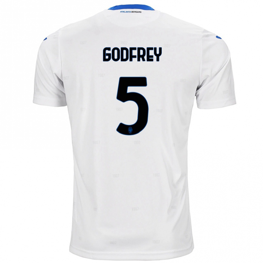 Kids Football Ben Godfrey #5 White Away Jersey 2024/25 T-Shirt Nz