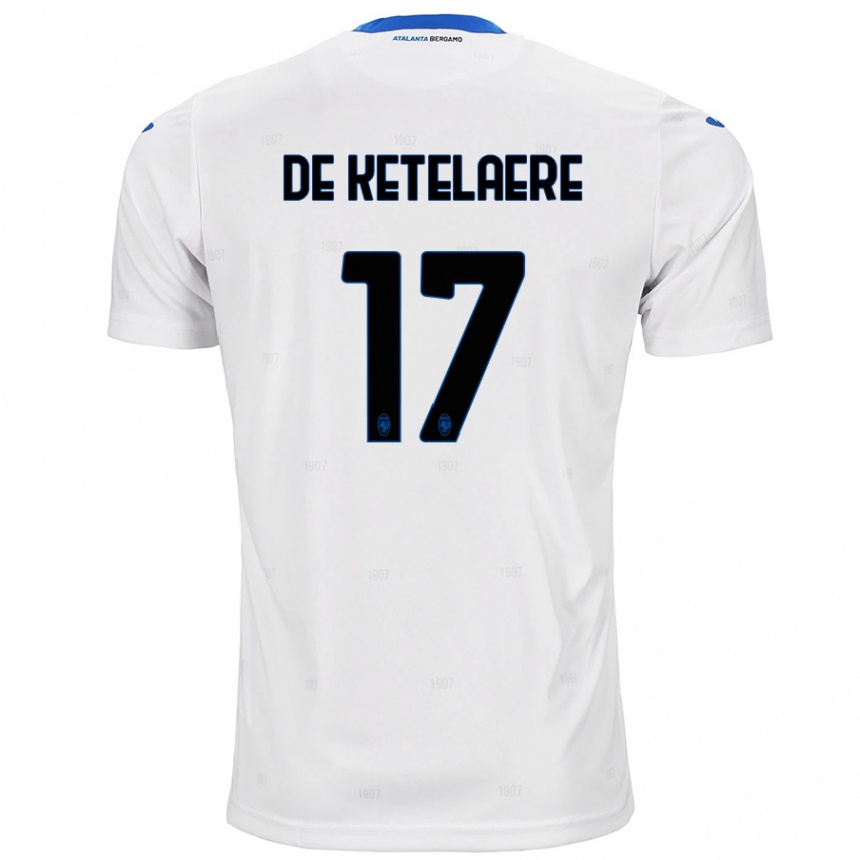 Kids Football Charles De Ketelaere #17 White Away Jersey 2024/25 T-Shirt Nz