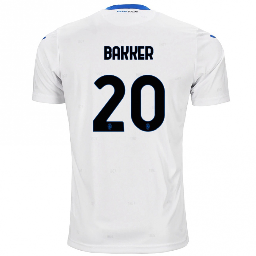 Kids Football Mitchel Bakker #20 White Away Jersey 2024/25 T-Shirt Nz