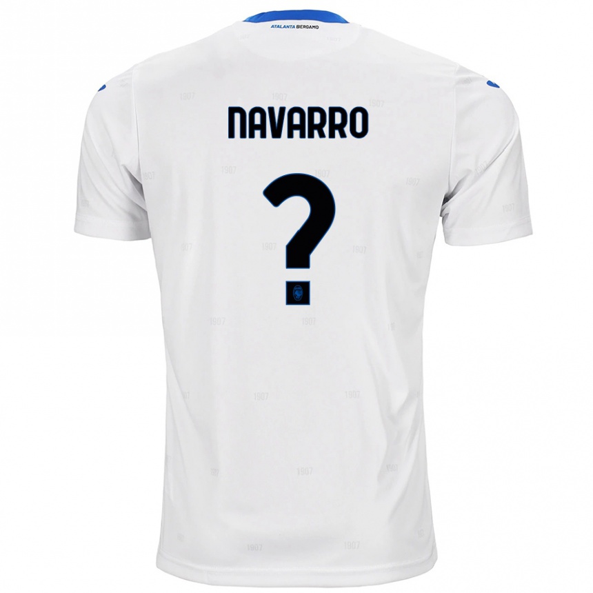 Kids Football Albert Navarro #0 White Away Jersey 2024/25 T-Shirt Nz