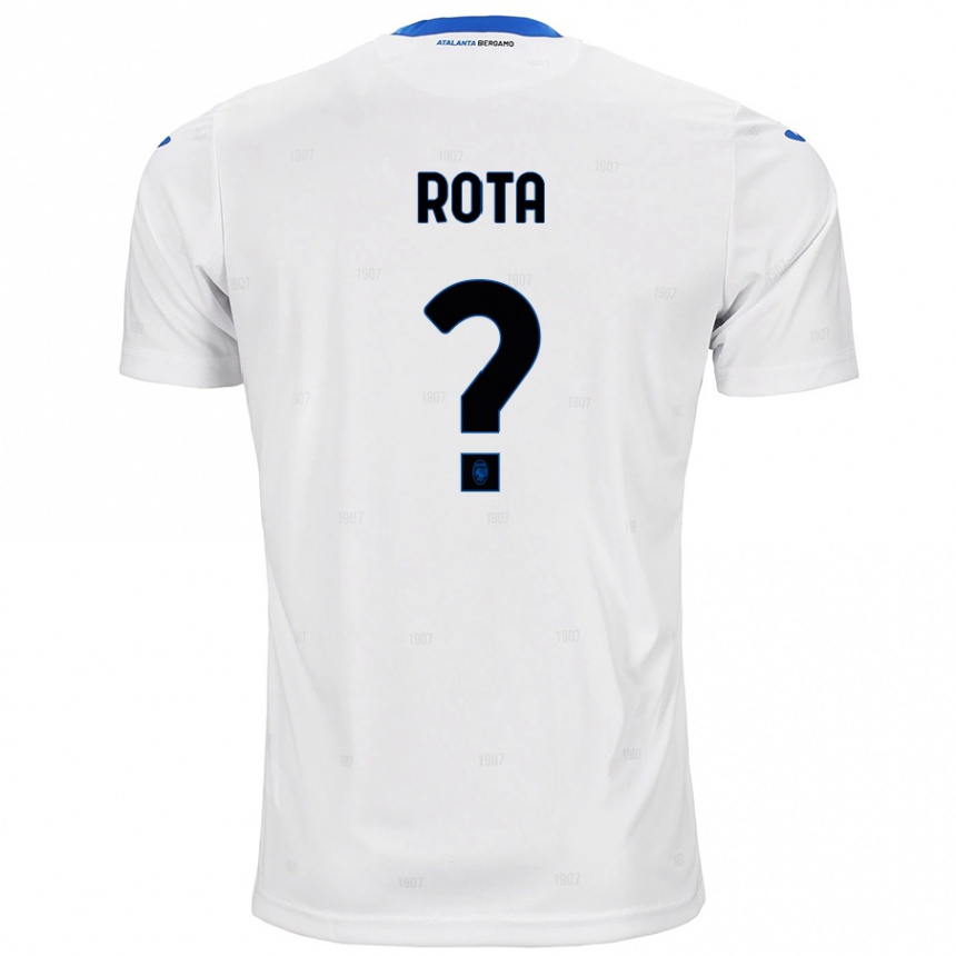 Kids Football Nicolò Rota #0 White Away Jersey 2024/25 T-Shirt Nz