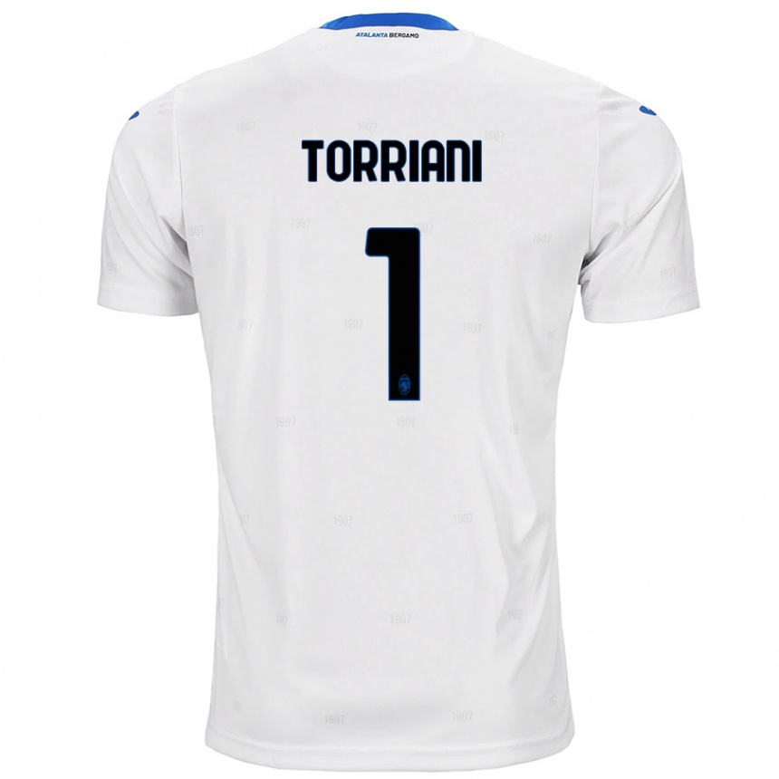 Kids Football Andrea Torriani #1 White Away Jersey 2024/25 T-Shirt Nz