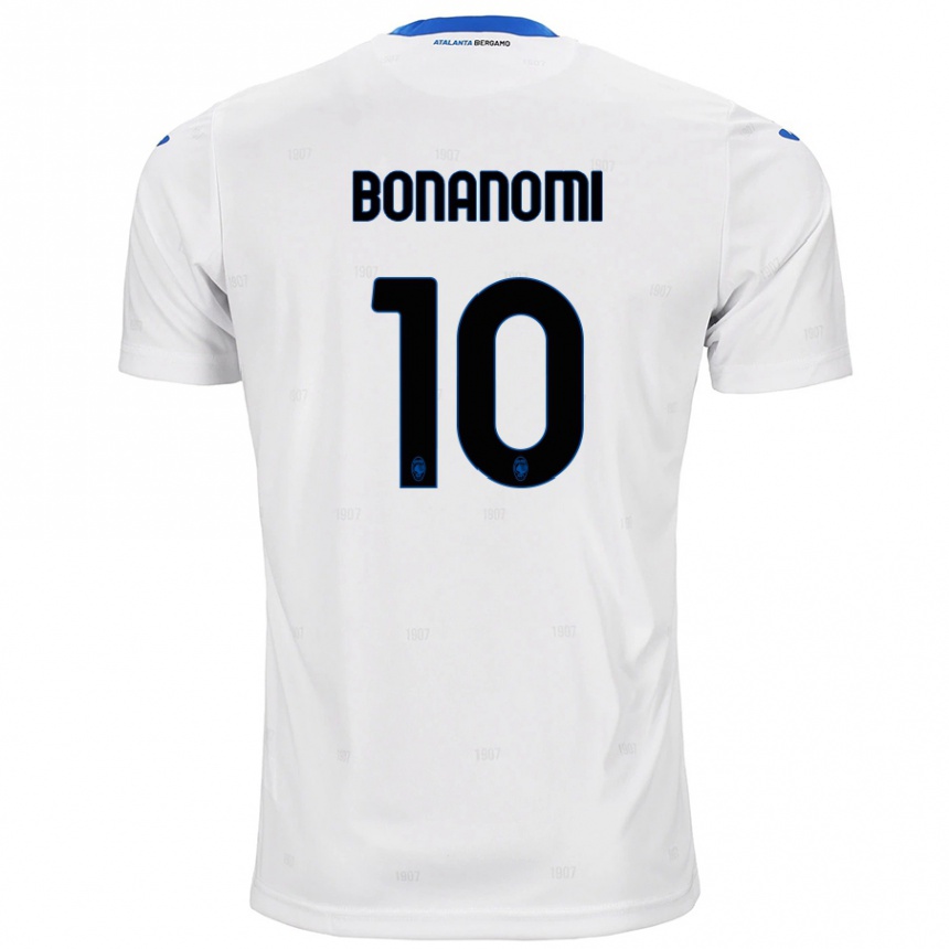 Kids Football Andrea Bonanomi #10 White Away Jersey 2024/25 T-Shirt Nz