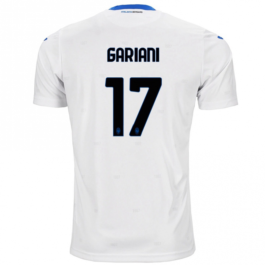 Kids Football Niccolò Gariani #17 White Away Jersey 2024/25 T-Shirt Nz