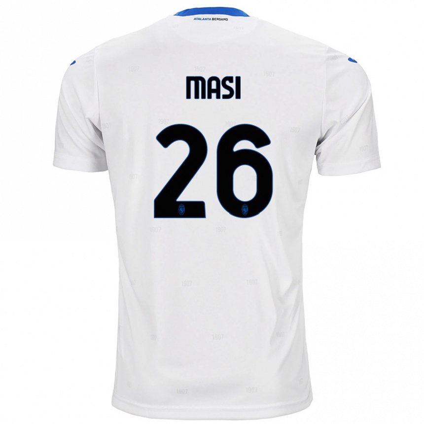 Kids Football Alberto Masi #26 White Away Jersey 2024/25 T-Shirt Nz