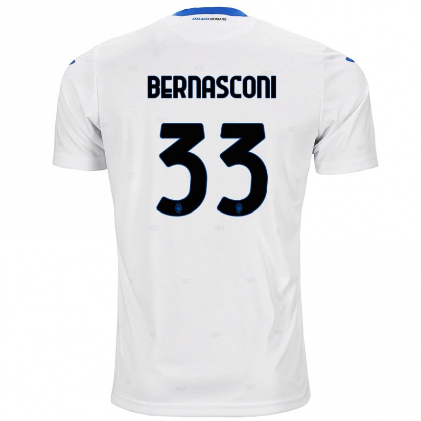 Kids Football Lorenzo Bernasconi #33 White Away Jersey 2024/25 T-Shirt Nz