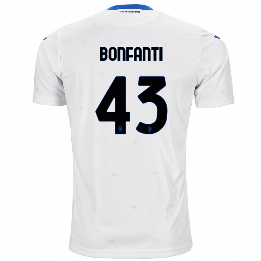 Kids Football Giovanni Bonfanti #43 White Away Jersey 2024/25 T-Shirt Nz