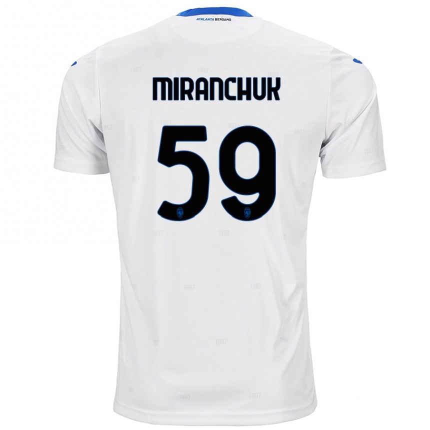 Kids Football Aleksey Miranchuk #59 White Away Jersey 2024/25 T-Shirt Nz