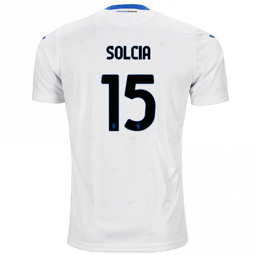 Kids Football Daniele Solcia #15 White Away Jersey 2024/25 T-Shirt Nz