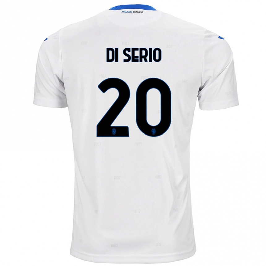 Kids Football Giuseppe Di Serio #20 White Away Jersey 2024/25 T-Shirt Nz