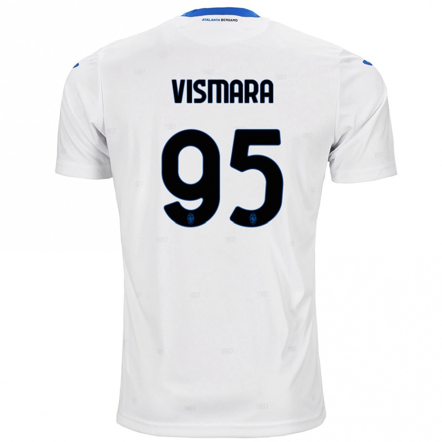 Kids Football Paolo Vismara #95 White Away Jersey 2024/25 T-Shirt Nz