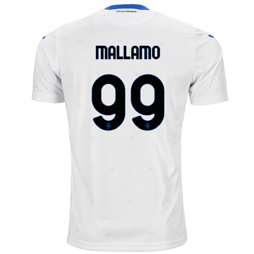 Kids Football Alessandro Mallamo #99 White Away Jersey 2024/25 T-Shirt Nz