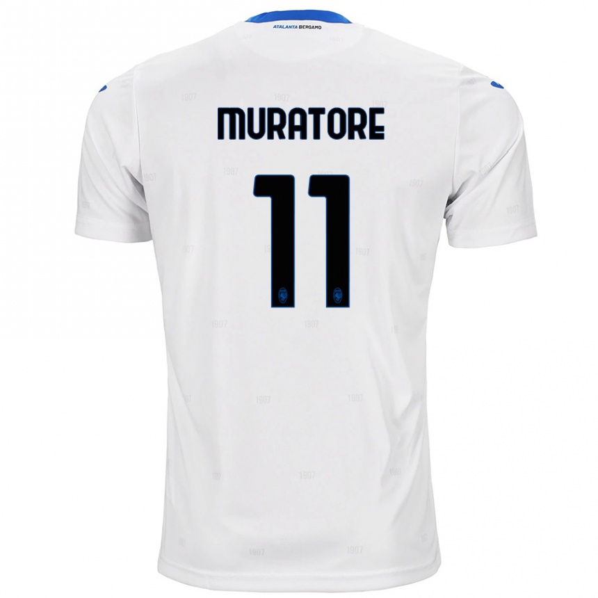 Kids Football Simone Muratore #11 White Away Jersey 2024/25 T-Shirt Nz