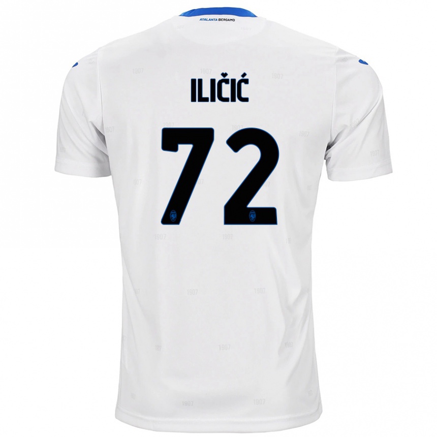 Kids Football Josip Ilicic #72 White Away Jersey 2024/25 T-Shirt Nz