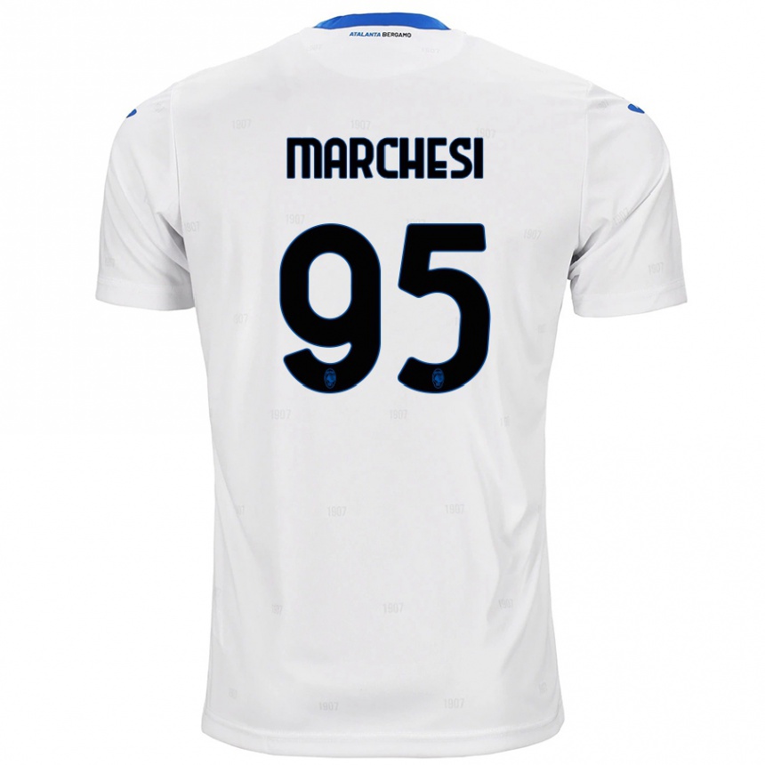 Kids Football Silvia Marchesi #95 White Away Jersey 2024/25 T-Shirt Nz