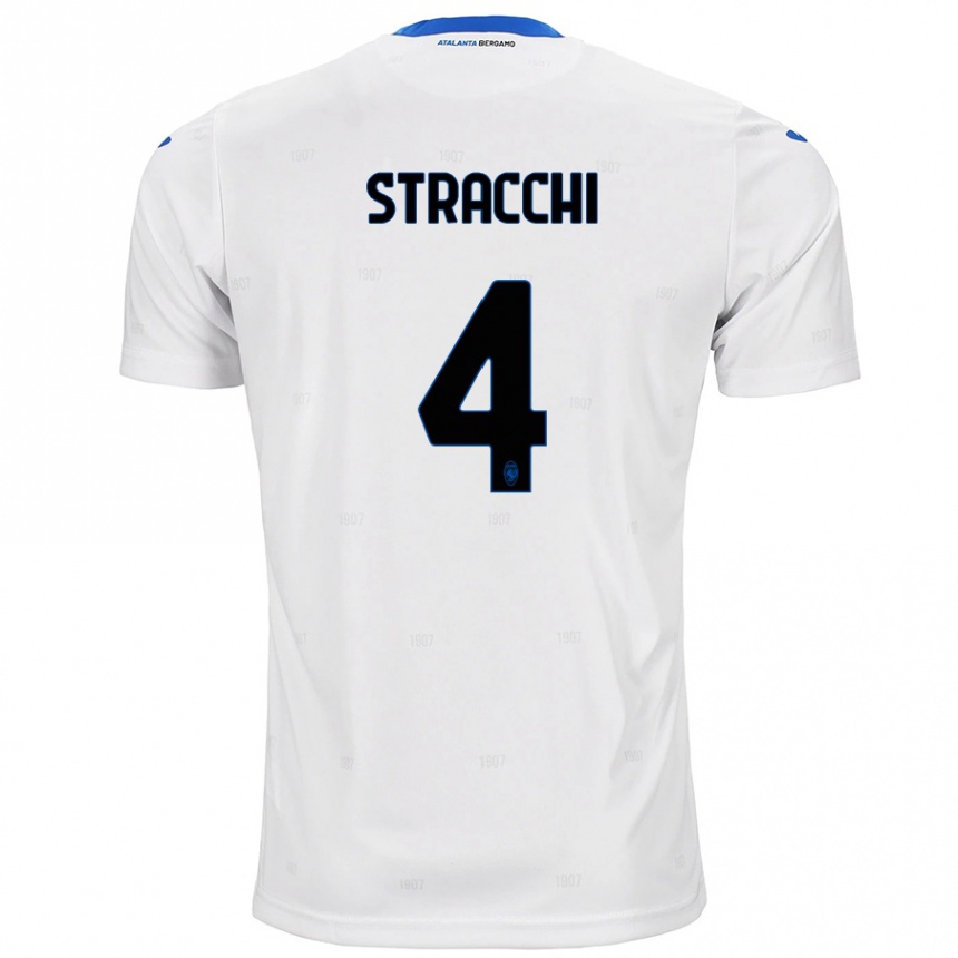 Kids Football Daniela Stracchi #4 White Away Jersey 2024/25 T-Shirt Nz