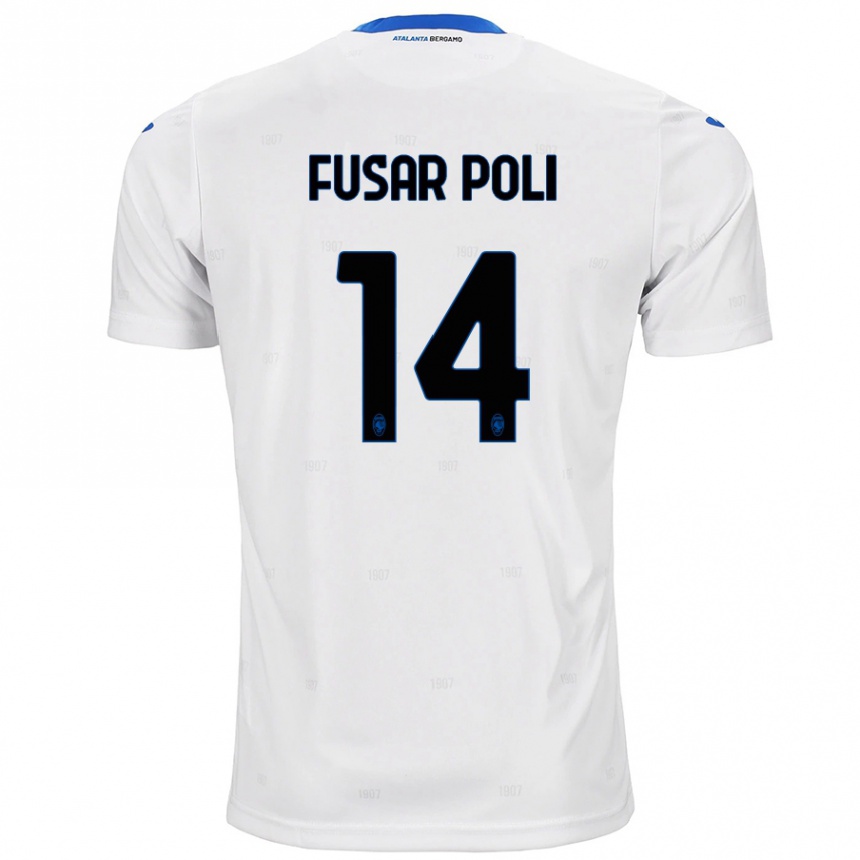 Kids Football Giulia Fusar Poli #14 White Away Jersey 2024/25 T-Shirt Nz