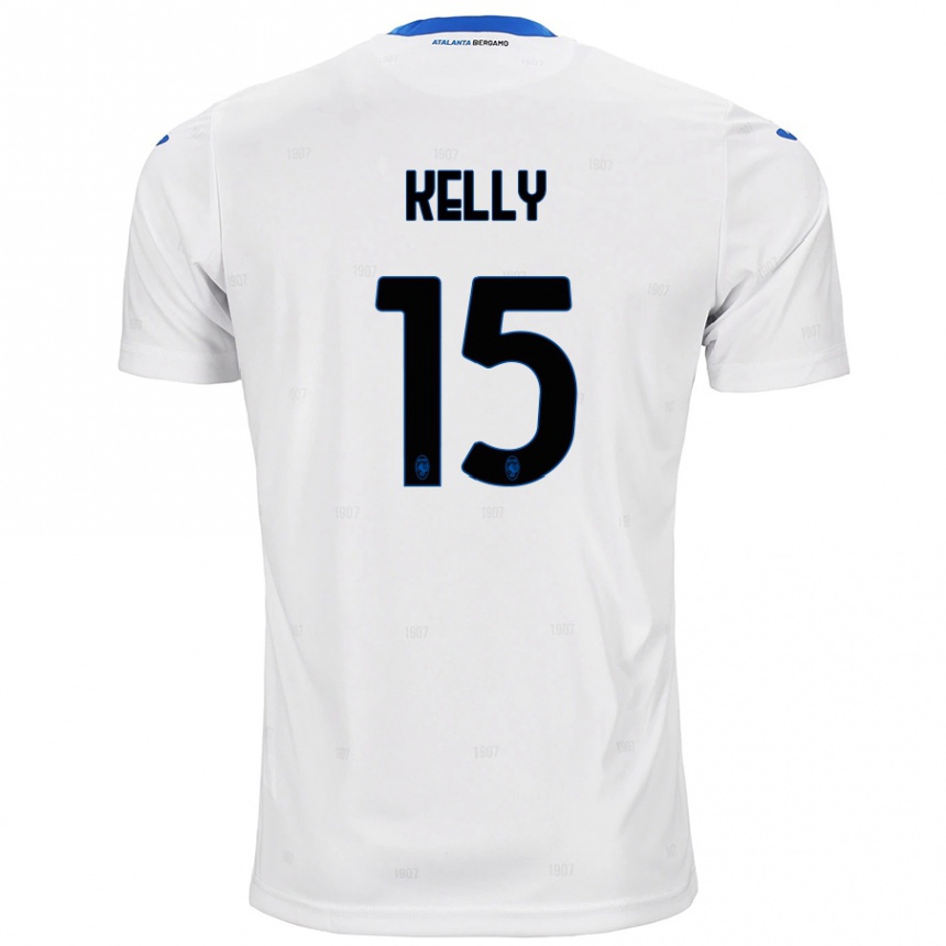 Kids Football Maegan Kelly #15 White Away Jersey 2024/25 T-Shirt Nz