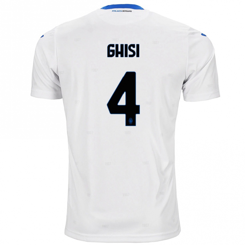 Kids Football Laura Ghisi #4 White Away Jersey 2024/25 T-Shirt Nz