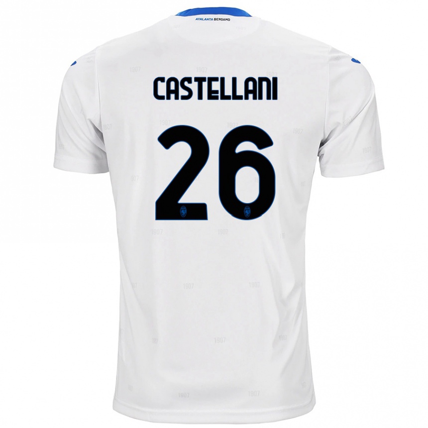 Kids Football Eleonora Castellani #26 White Away Jersey 2024/25 T-Shirt Nz