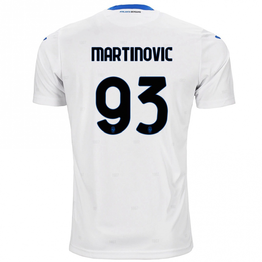 Kids Football Melania Martinovic #93 White Away Jersey 2024/25 T-Shirt Nz