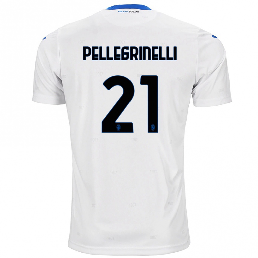 Kids Football Giorgia Pellegrinelli #21 White Away Jersey 2024/25 T-Shirt Nz