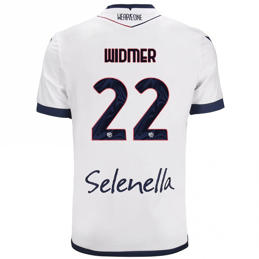 Kids Football Renato Widmer D’autilia #22 White Royal Blue Away Jersey 2024/25 T-Shirt Nz