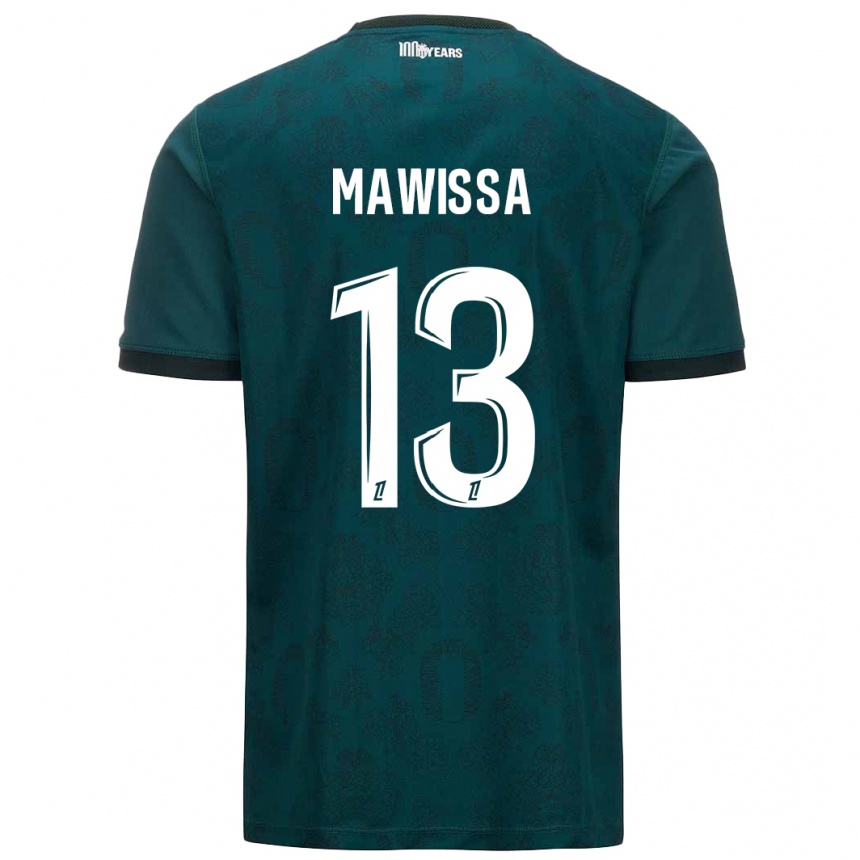 Kids Football Christian Mawissa Elebi #13 Dark Green Away Jersey 2024/25 T-Shirt Nz