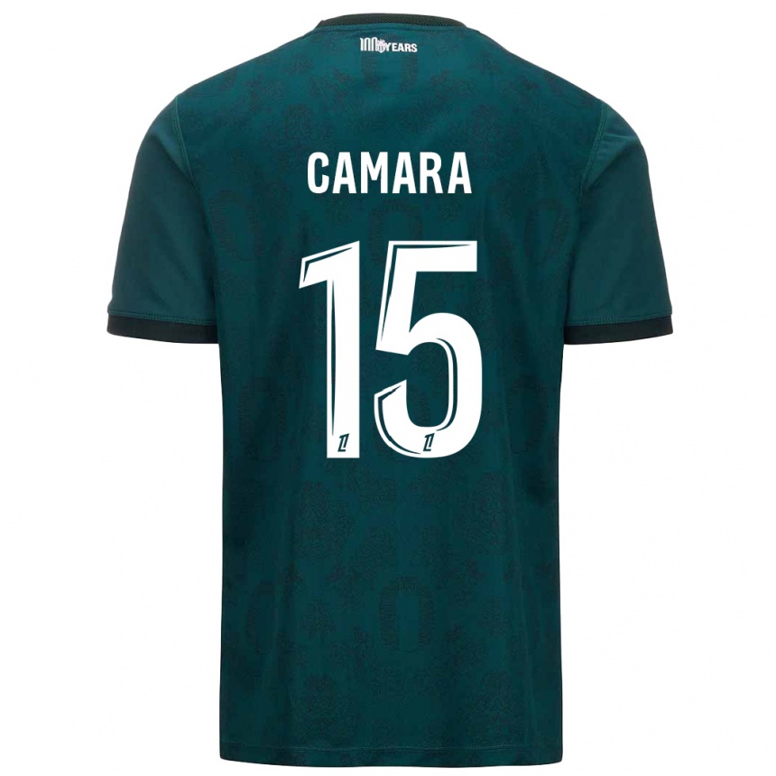 Kids Football Lamine Camara #15 Dark Green Away Jersey 2024/25 T-Shirt Nz