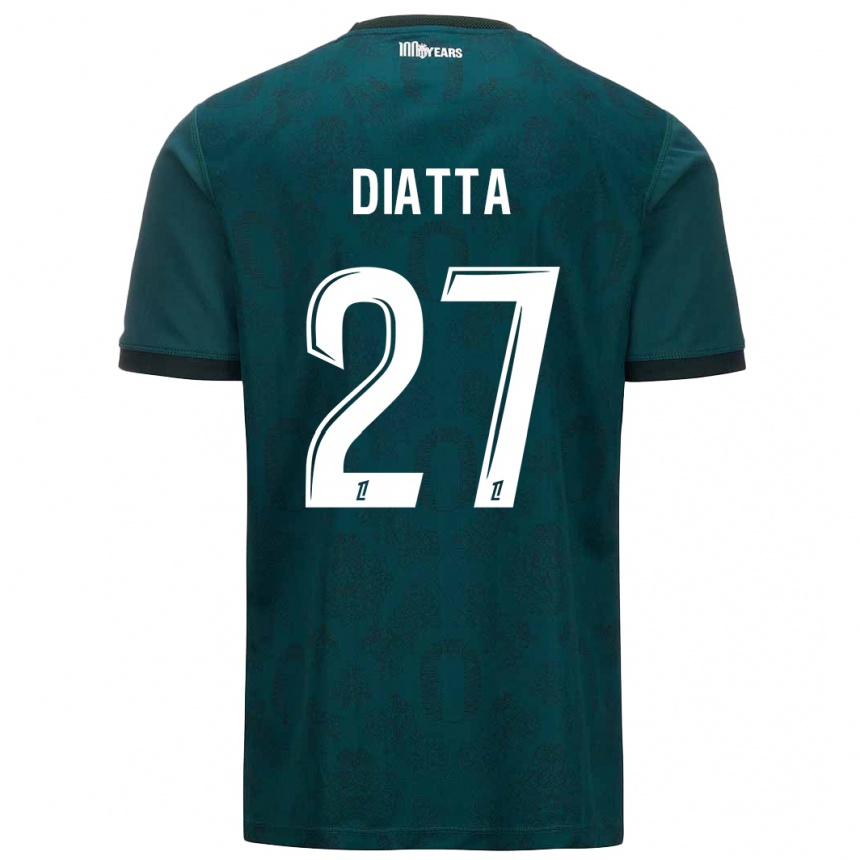 Kids Football Krépin Diatta #27 Dark Green Away Jersey 2024/25 T-Shirt Nz