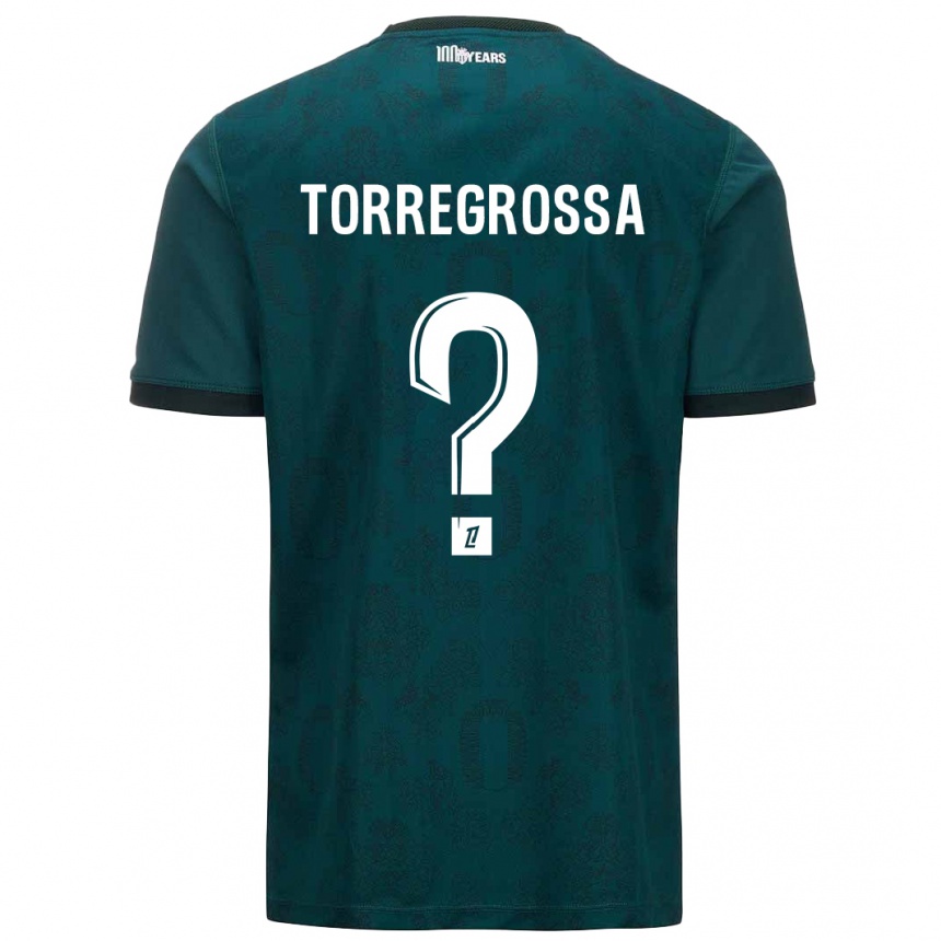 Kids Football Hugo Torregrossa #0 Dark Green Away Jersey 2024/25 T-Shirt Nz