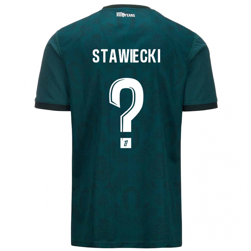 Kids Football Jules Stawiecki #0 Dark Green Away Jersey 2024/25 T-Shirt Nz