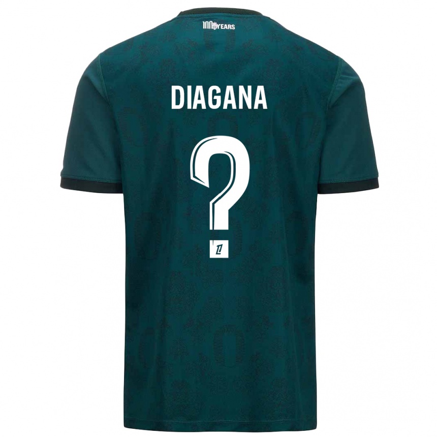 Kids Football Abdoulaye Diagana #0 Dark Green Away Jersey 2024/25 T-Shirt Nz