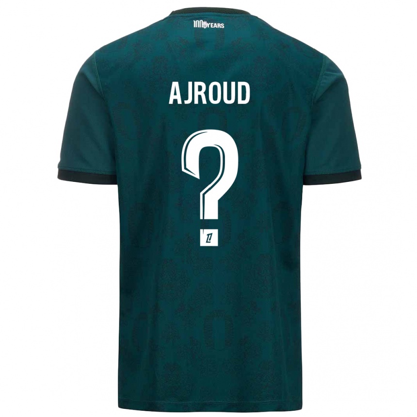 Kids Football Najd Ajroud #0 Dark Green Away Jersey 2024/25 T-Shirt Nz