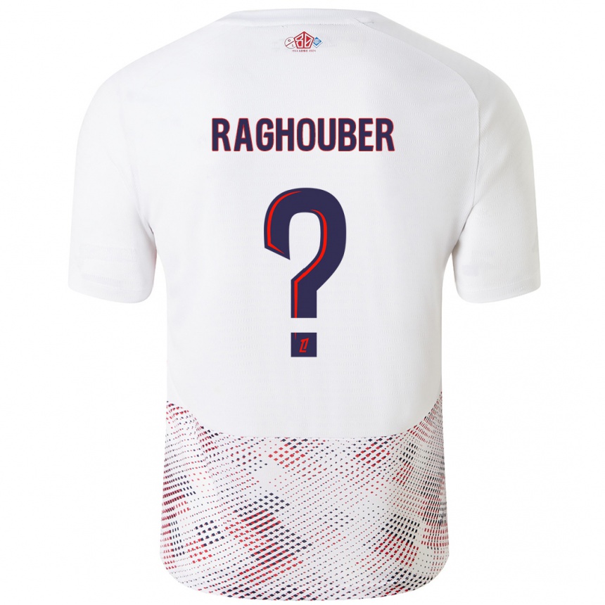 Kids Football Ugo Raghouber #0 White Royal Blue Away Jersey 2024/25 T-Shirt Nz