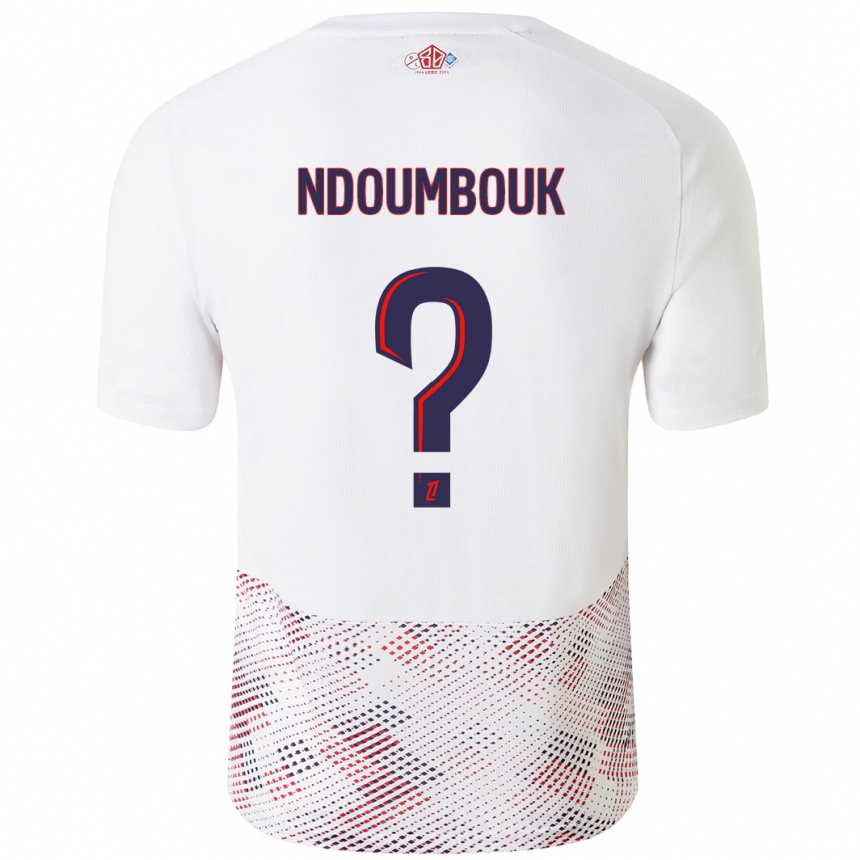 Kids Football Marlyse Ngo Ndoumbouk #0 White Royal Blue Away Jersey 2024/25 T-Shirt Nz