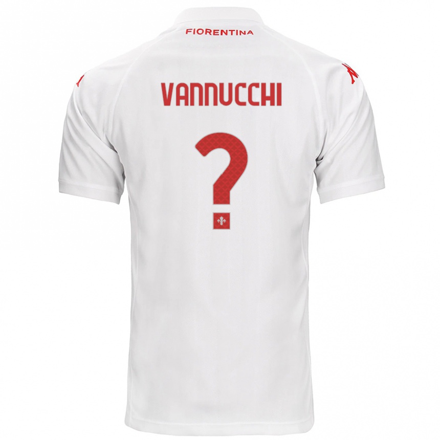 Kids Football Tommaso Vannucchi #0 White Away Jersey 2024/25 T-Shirt Nz