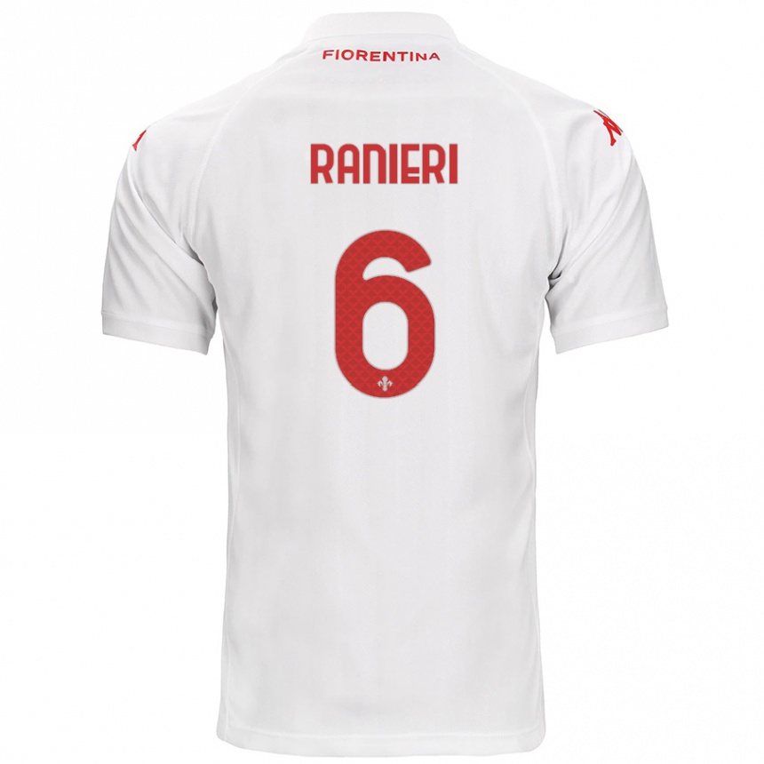 Kids Football Luca Ranieri #6 White Away Jersey 2024/25 T-Shirt Nz