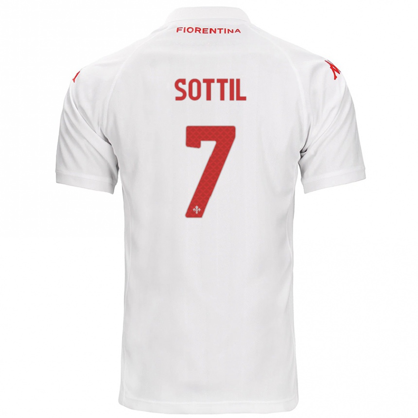 Kids Football Riccardo Sottil #7 White Away Jersey 2024/25 T-Shirt Nz