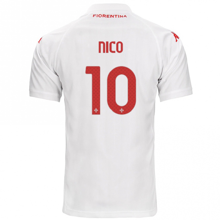 Kids Football Nicolás González #10 White Away Jersey 2024/25 T-Shirt Nz