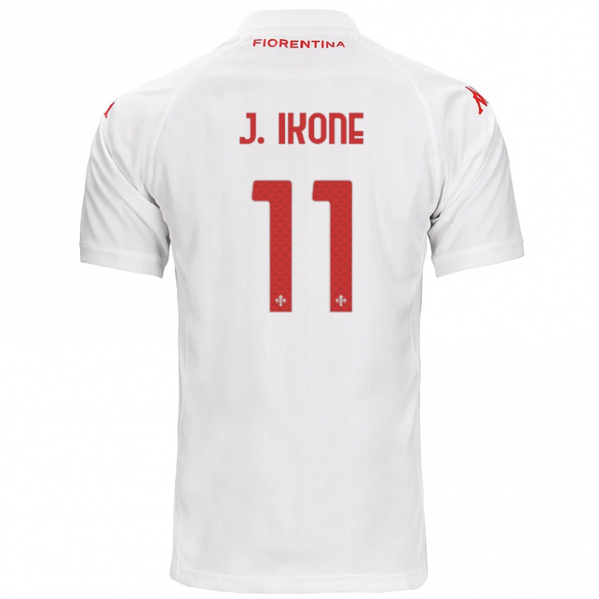 Kids Football Jonathan Ikoné #11 White Away Jersey 2024/25 T-Shirt Nz