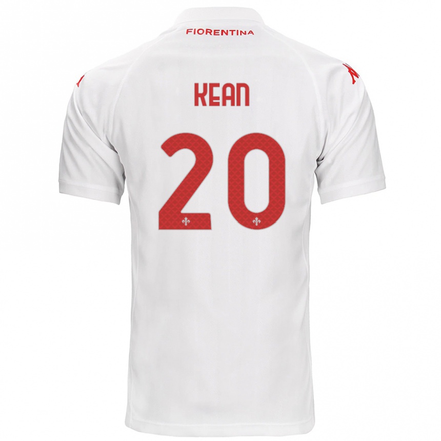 Kids Football Moise Kean #20 White Away Jersey 2024/25 T-Shirt Nz