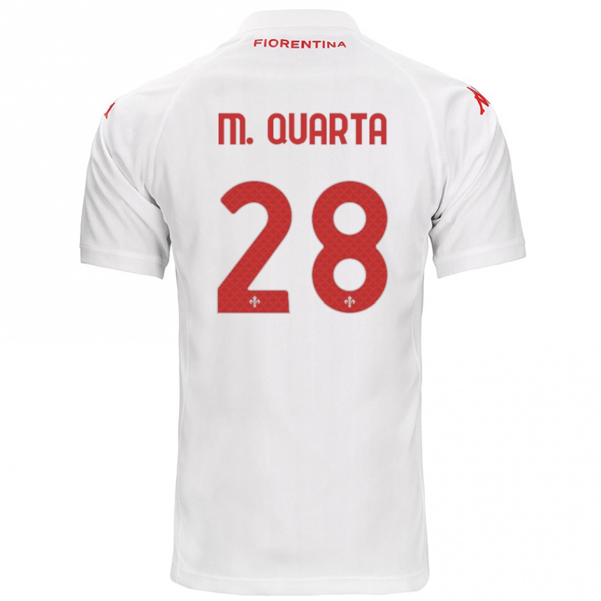 Kids Football Lucas Martínez Quarta #28 White Away Jersey 2024/25 T-Shirt Nz