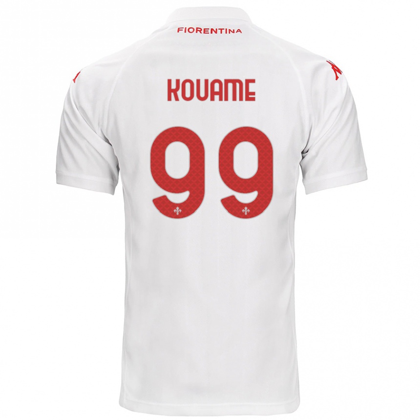 Kids Football Christian Kouamé #99 White Away Jersey 2024/25 T-Shirt Nz