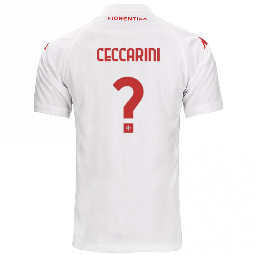 Kids Football Mattia Ceccarini #0 White Away Jersey 2024/25 T-Shirt Nz