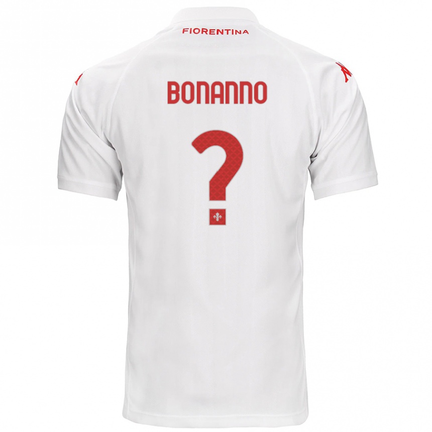 Kids Football Piergiorgio Bonanno #0 White Away Jersey 2024/25 T-Shirt Nz