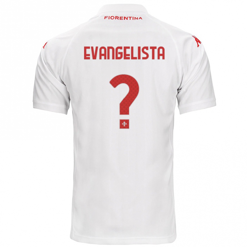 Kids Football Carlo Evangelista #0 White Away Jersey 2024/25 T-Shirt Nz