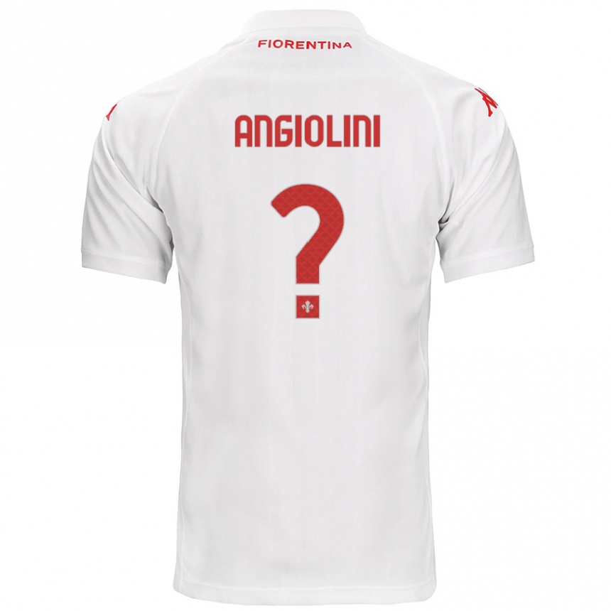 Kids Football Gianmarco Angiolini #0 White Away Jersey 2024/25 T-Shirt Nz