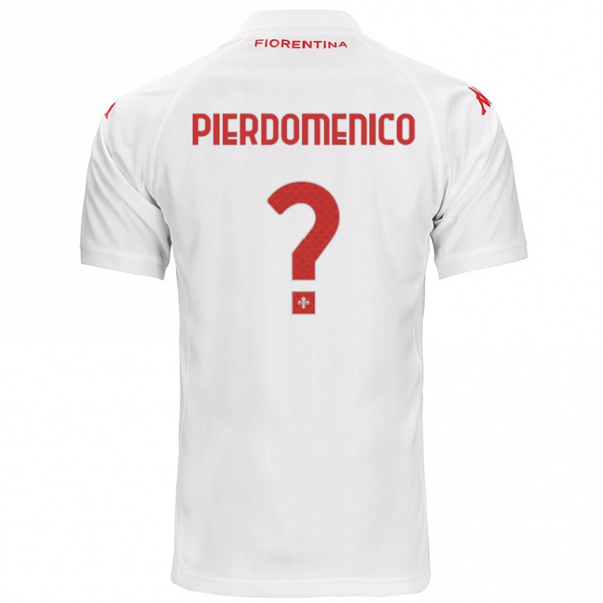 Kids Football Jacopo Di Pierdomenico #0 White Away Jersey 2024/25 T-Shirt Nz