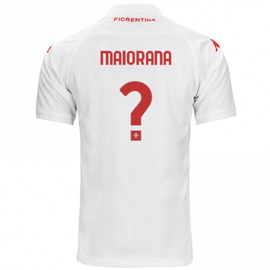 Kids Football Stefano Maiorana #0 White Away Jersey 2024/25 T-Shirt Nz